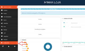 acesso config loja em Pluriverso