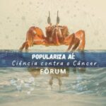 Logo da Comunidade Fórum de Popularização da Ciência contra o Câncer